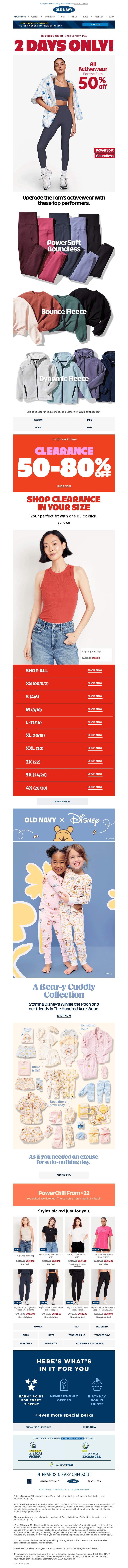 Email from Old Navy CA